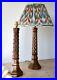 A_Rare_Pair_of_Early_20th_C_Arts_Crafts_Carved_Oak_Column_Side_Hall_Table_Lamps_01_skj