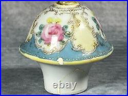 A Rare Very Early Antique Noritake Twin Handled Lidded Floral Pastel Vase c1902