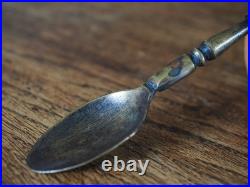 A Super Rare Early Brass Pastry Wheel with Spoon In Good Condition