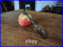 A Super Rare Early Brass Pastry Wheel with Spoon In Good Condition