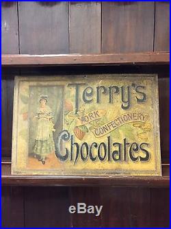 A Very Rare & Early Antique Terry's Chocolates Shop Sign. Open To Offers