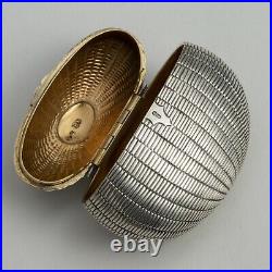 A Very Rare Early Victorian Silver Novelty Snuff Box By Benjamin Smith III 1847