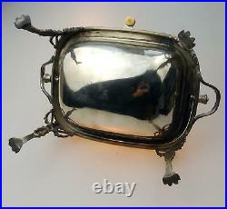 A rare antique silver plate rolltop Breakfast Dish C. Late 19th/early 20thC
