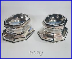 A superb RARE early pair of George II silver trencher salts London 1737