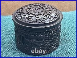 A very rare and early Antique Chinese lacquer pill box