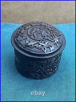 A very rare and early Antique Chinese lacquer pill box