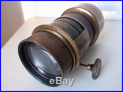 Alexis Gaudin Petzval 200mm f4 Very Early French Antique Brass Lens c1856 RARE