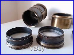 Alexis Gaudin Petzval 200mm f4 Very Early French Antique Brass Lens c1856 RARE