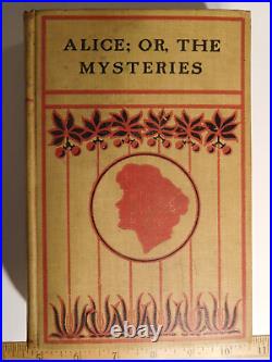 Alice or the Mysteries Rare Antique Early 1900's Book