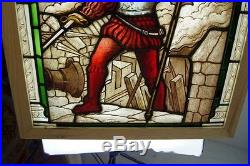 An Amazing Rare Early Painted Knight Window