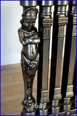 An Exceptionally Rare Set Of 3 Cast Iron Early 20th Century Figural Ventilo Radi