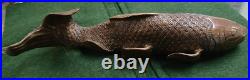 An Unusual & Rare Pair of Early 20th Century Japanese Bronze Koi Carp 29 cm