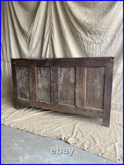 An antique early Georgian North Yorkshire oak dresser base with pot board