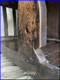 An antique early Georgian North Yorkshire oak dresser base with pot board
