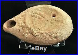 Ancient Early Jewish Menorah Oil Lamp Roman Period 1st Cent Ad. Rare
