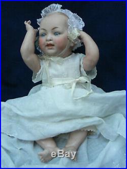 Antique 12 Rare All Bisque Kestner Character Baby Doll Early Mark 7