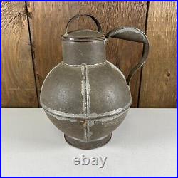 Antique 1830s Early Rare HTF Guernsey Tin Cream Milk Carrier Metal Dairy Jug Can Antique 1830s Early Rare HTF Guernsey Tin Cream Milk Carrier Metal Dairy Jug Can