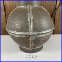 Antique 1830s Early Rare HTF Guernsey Tin Cream Milk Carrier Metal Dairy Jug Can