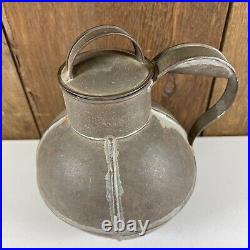 Antique 1830s Early Rare HTF Guernsey Tin Cream Milk Carrier Metal Dairy Jug Can Antique 1830s Early Rare HTF Guernsey Tin Cream Milk Carrier Metal Dairy Jug Can