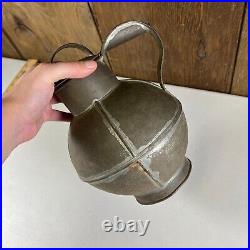 Antique 1830s Early Rare HTF Guernsey Tin Cream Milk Carrier Metal Dairy Jug Can Antique 1830s Early Rare HTF Guernsey Tin Cream Milk Carrier Metal Dairy Jug Can