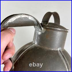 Antique 1830s Early Rare HTF Guernsey Tin Cream Milk Carrier Metal Dairy Jug Can