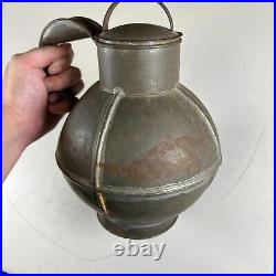 Antique 1830s Early Rare HTF Guernsey Tin Cream Milk Carrier Metal Dairy Jug Can Antique 1830s Early Rare HTF Guernsey Tin Cream Milk Carrier Metal Dairy Jug Can
