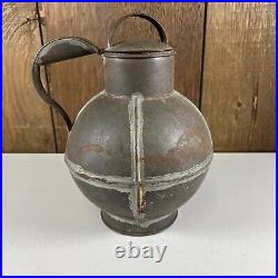 Antique 1830s Early Rare HTF Guernsey Tin Cream Milk Carrier Metal Dairy Jug Can Antique 1830s Early Rare HTF Guernsey Tin Cream Milk Carrier Metal Dairy Jug Can