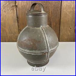 Antique 1830s Early Rare HTF Guernsey Tin Cream Milk Carrier Metal Dairy Jug Can Antique 1830s Early Rare HTF Guernsey Tin Cream Milk Carrier Metal Dairy Jug Can