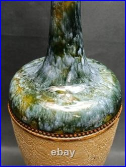 Antique 1884 Early Royal Doulton Slaters Stoneware Vase Rare Signed Antique 1884 Early Royal Doulton Slaters Stoneware Vase Rare Signed