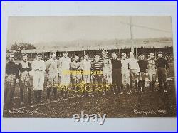 Antique 1905 Hamilton Tigers Rugby Team RPPC Photo Early Canadian Football Rare