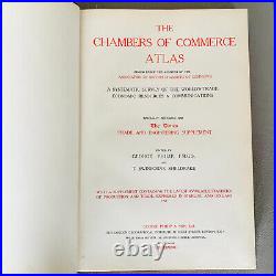 Antique 1928 Chambers Of Commerce Atlas. Early Edition Rare Geography Book Antique 1928 Chambers Of Commerce Atlas. Early Edition Rare Geography Book