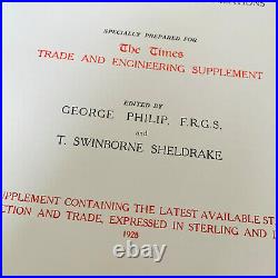 Antique 1928 Chambers Of Commerce Atlas. Early Edition Rare Geography Book Antique 1928 Chambers Of Commerce Atlas. Early Edition Rare Geography Book