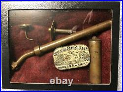 Antique And Very Rare Morgan & Wright Tire Repair Display Kit. Early 1890's