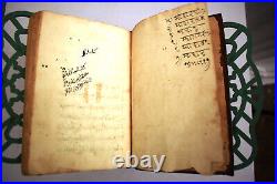 Antique Arabic Manuscript Islamic Early Quranic Leather Binding 1178 Dated Rare