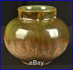 Antique Arts Crafts Fulper Pottery Vase #531 Green Flambe Signed Rare Early Mark