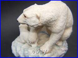 Antique Aynsley Polar Bear & Cubs Fine Porcelain Figurines England 30's Rare VGC