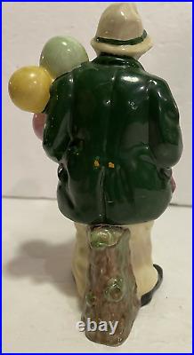 Antique Balloon Man Figurine 6 COALPORT England Very RARE Repaired Vintage