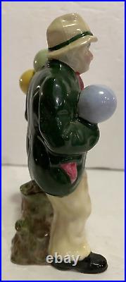Antique Balloon Man Figurine 6 COALPORT England Very RARE Repaired Vintage