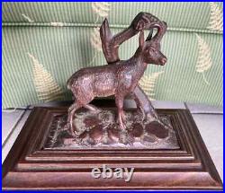 Antique Black Forest Jewelry Box with Mountain Sheep Signed Beautiful Rare Find Antique Black Forest Jewelry Box with Mountain Sheep Signed Beautiful Rare Find