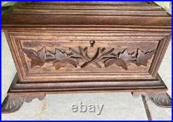 Antique Black Forest Jewelry Box with Mountain Sheep Signed Beautiful Rare Find
