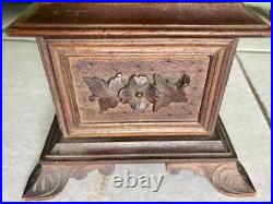 Antique Black Forest Jewelry Box with Mountain Sheep Signed Beautiful Rare Find