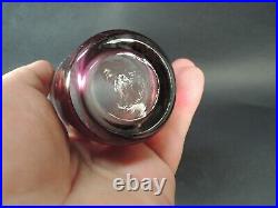 Antique Bohemian Ruby Red Engraved Glass-rare