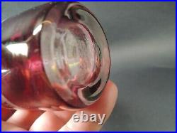 Antique Bohemian Ruby Red Engraved Glass-rare