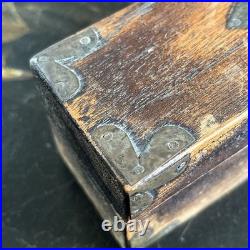 Antique Boxed Set Of Early Brass Jewellers / Apothecary Weights Rare