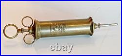 Antique Brass J Gardner Syringe c1870 RARE early Scottish medical 32 Forrest