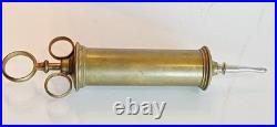 Antique Brass J Gardner Syringe c1870 RARE early Scottish medical 32 Forrest