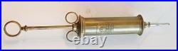 Antique Brass J Gardner Syringe c1870 RARE early Scottish medical 32 Forrest