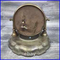 Antique Brass Monkey Barber Animated Novelty Mantel Desk Clock Rare Working Antique Brass Monkey Barber Animated Novelty Mantel Desk Clock Rare Working