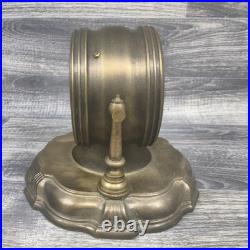 Antique Brass Monkey Barber Animated Novelty Mantel Desk Clock Rare Working Antique Brass Monkey Barber Animated Novelty Mantel Desk Clock Rare Working