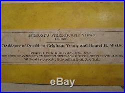 Antique Brigham Young Home Early Salt Lake City Mormon Lds Rare Stereoview Photo